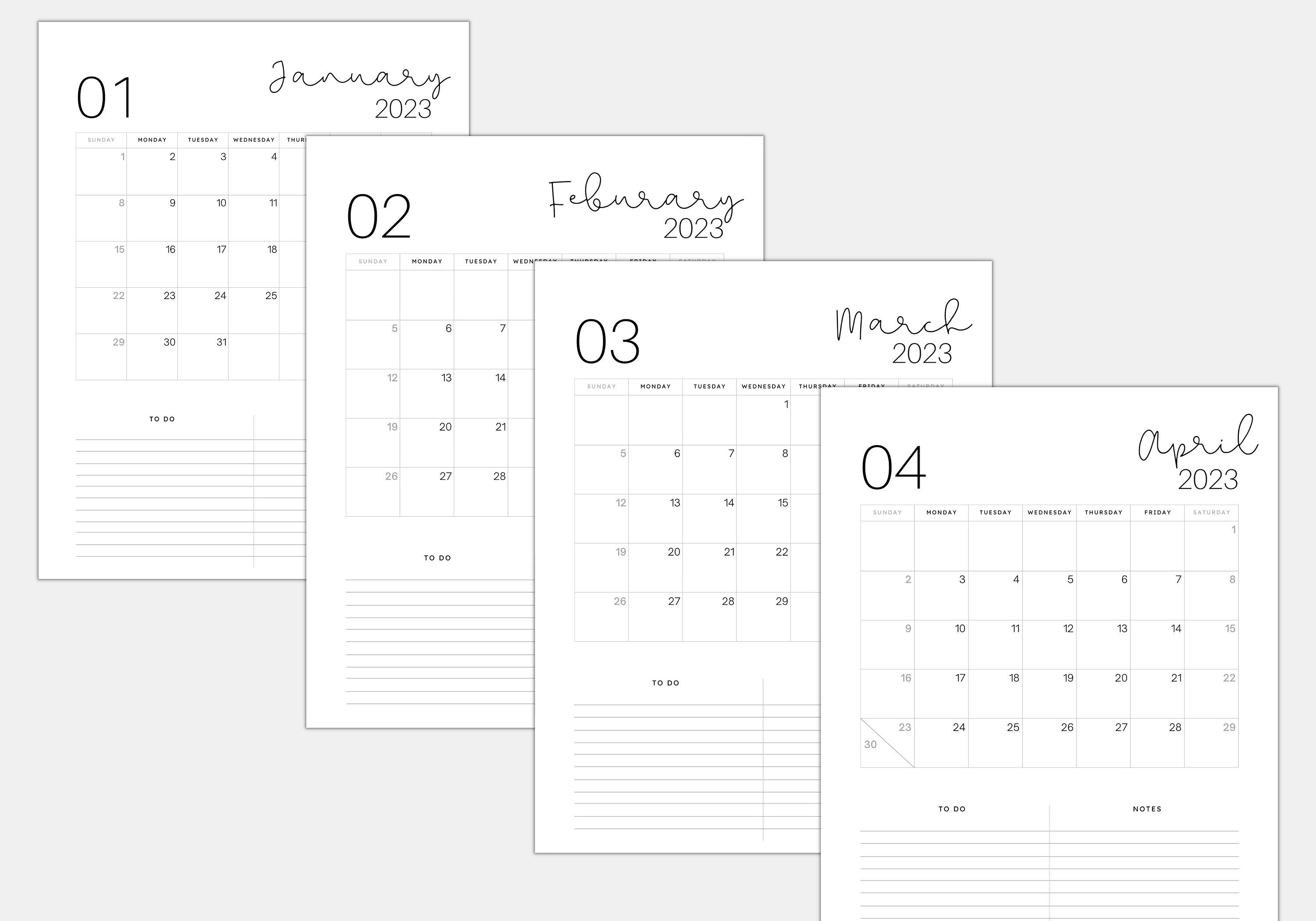 2023-printable-calendar-portrait-instant-download-minimalist-calendar