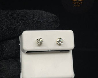 0.4 Ctw Moissanite Solitaire Earrings VVS Moissanite Cluster Earring 925 Silver Moissanite Cluster Earring Gold Cluster Earring