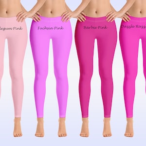 Light Pink Yoga Leggings Yoga Leggings Women's Leggings Pink