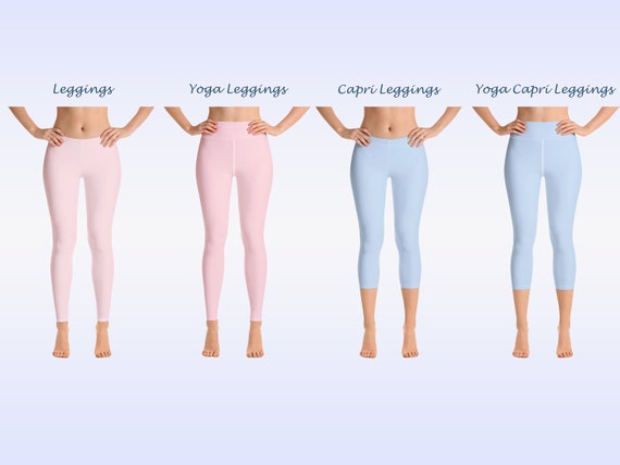Custom Pink Leggings, Leggings Woman Pink, Pink Leggings for Women, Light Pink  Leggings, Yoga Leggings, Workout Leggings 