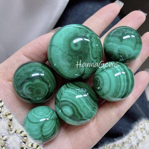 Energy Healing Malachite Sphere, Natural Malachite Sphere, Mineral Specimen Crystals
