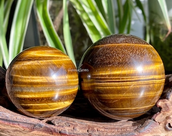 Natural Tiger Eye Sphere, Yellow Tiger Eye Ball, Blue Red Tiger Eye Sphere, Healing Mineral Specimen Sphere