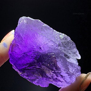 Fragmento de cristal de fluorita violeta arcoíris, piedra preciosa de fluorita en bruto, fragmento de fluorita azul natural, dulces cristales de caramelo