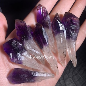 Natural Mini Amethyst Root, Raw Amethyst Quartz Crystal Wand, Degaussing Amethyst Mineral Specimen