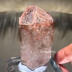 Natural Skeletal Quartz Crystal Point, Red Mud Elestial Quartz Stone, Skeletal Quartz Crystal Point