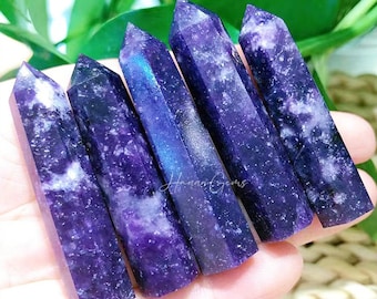 Natural Lepidolite Tower, Lepidolite Crystal Point, Purple Mica Quartz Tower, CrystalObelisk, Healing Crystal, Crystal Gifts