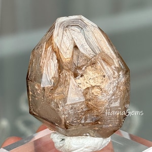 Natural Elestial Quartz Crystal, Champagne Smoky Nanoscale Elestial Quartz Stone, Skeletal Quartz Crystal