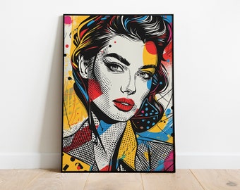 Colorful Artwork, Beautiful Pop Art, Poster Digital Print, Art Print, Wall Art Digital, Artwork Digital Poster Instant Download