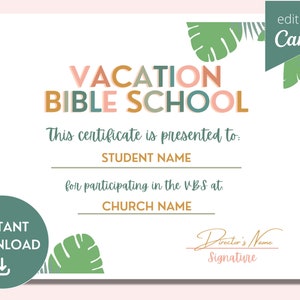 VBS Zertifikat | VBS Zertifikat Vorlage | | Abschlusszertifikat Vorlage | Preisteilnahme-Urkunde