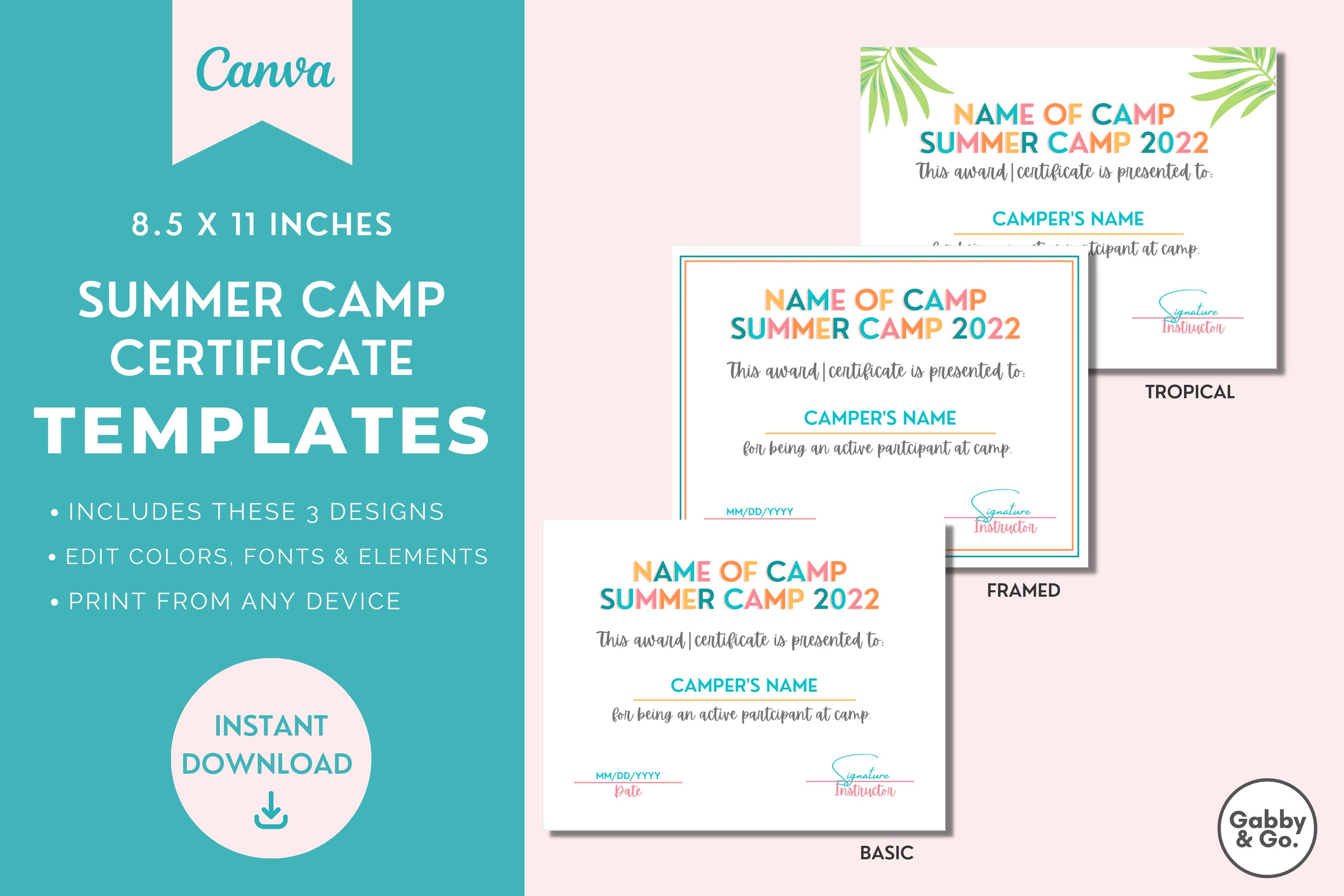 Summer Camp Certificate Printable Summer Printable Template