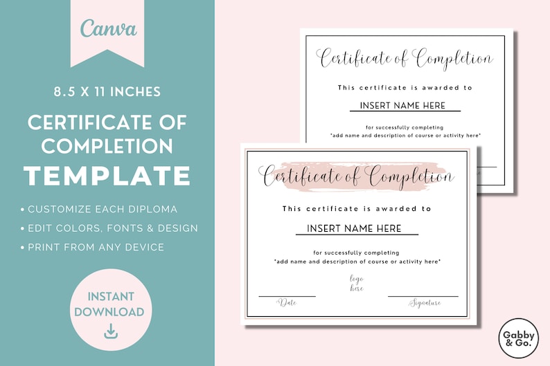 Certificate of Completion Template Certificate of Completion Certificate of Completion Template Certificate of Completion
