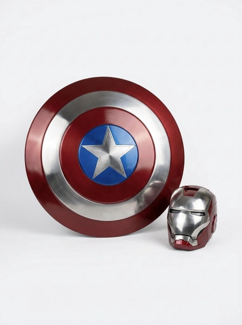 Captain America Fan Gift - Hand Forged 18 Gauge Steel Captain America Shield and Thor Mjolnir - Full Size Metal Thor Hammer Marvel Cosplay image 11