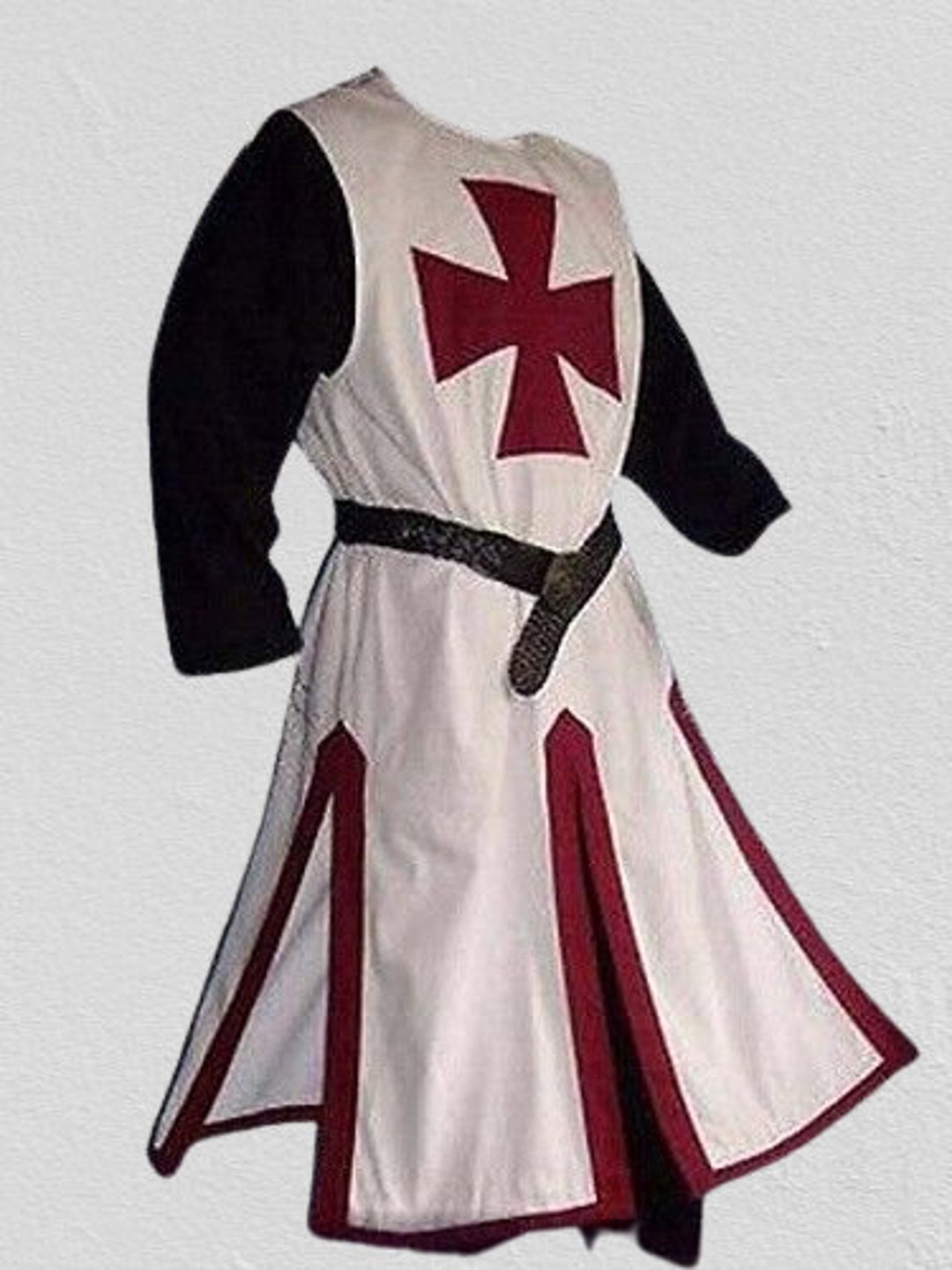 Medieval Templar Knight Crusader Surcoat & Cloak Reenactment SCA Larp ...