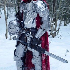 Medieval Knight Suit Of Armor Templar Combat Full Body Armor Battle Warrior Brass Full Body Armor Suit Larp Warrior Full Suit