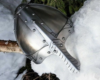 18GA SCA LARP Medieval Norman Viking Norse Helmet Medieval Armor Helmet Replica