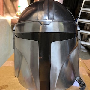 The Mandalorian Helmet Role Plays Mandalorian Steel Helmet STARWARS Cosplay Prop Movie Helmet, Medieval Helmet, Knight Warrior Helmet,