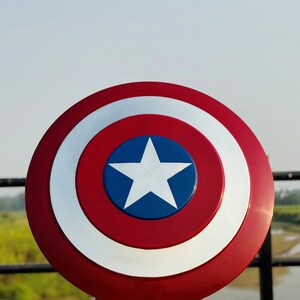 Star Emblem Shield, Red, White And Blue Cosplay Shield, Super Soldier Inspired Shield