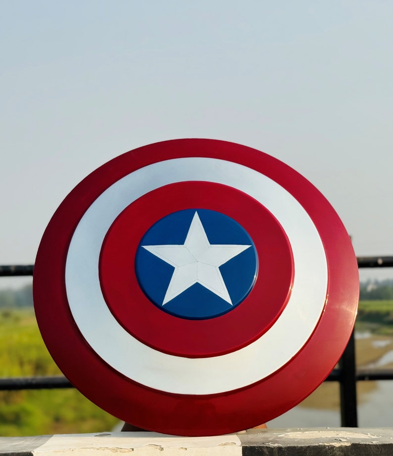 Star Emblem Shield, Red, White And Blue Cosplay Shield, Super Soldier Inspired Shield