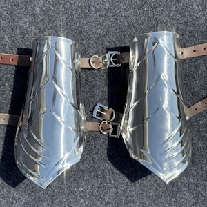 Handmade Medieval Steel Arm Bracers ~ Battle Warrior Viking Bracers Armor Larp Steel Demigauntlets Witcher Armor Bracers Armor