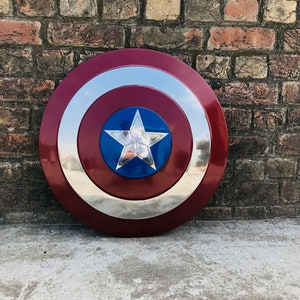 Marvels Legend Captain America Shield ~ Medieval Armor Cosplay Avengers Shield Metal Prop Replica Shield