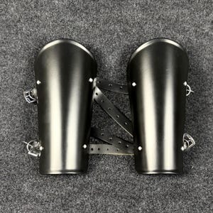 Handcrafted Medieval Arm Bracers & Greaves - Battle Warrior Knight Armor Perfect for Cosplay, Metal Armor for LARP, Halloween Christmas Gift
