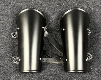 Handcrafted Steel Arm Bracers & Greaves: Medieval Knight Armor Cosplay