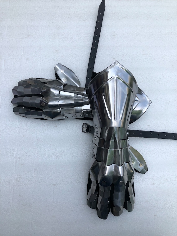 手作りのスチールナイトガントレット：機能的な中世の鎧、コスプレLARP 