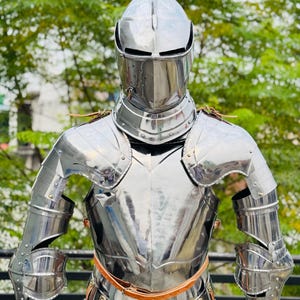 Medieval Plate Armor Knight Suit Battle Ready Steel Full Suit of Armour with Helmet SCA Larp Full Size Armor