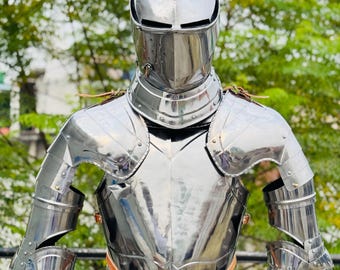 Medieval Knight Suit of Armor: Battle Ready Full Steel Armor, Helmet, SCA LARP