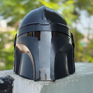 Mandalorian Helmet Role Plays Steel Helmet Cosplay Prop Helmet, Medieval Black Helmet, Knight Warrior Helmet Halloween gift item