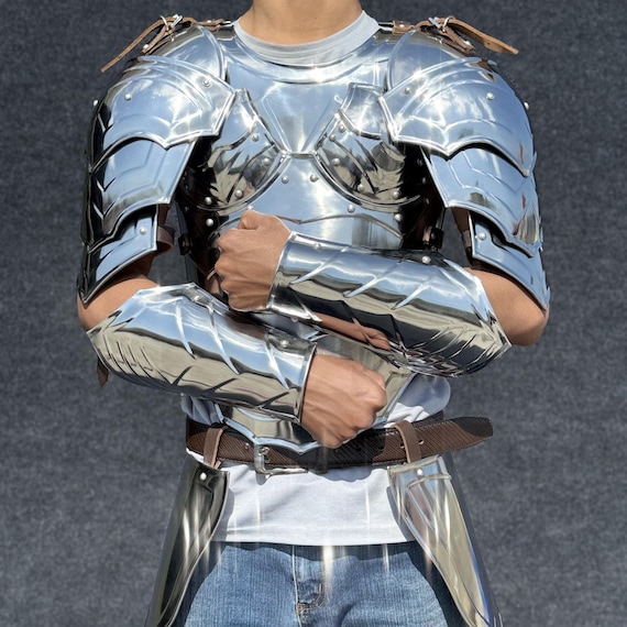 Handmade Medieval Lady Armor Suit: 18 Gauge Steel Cuirass Costume