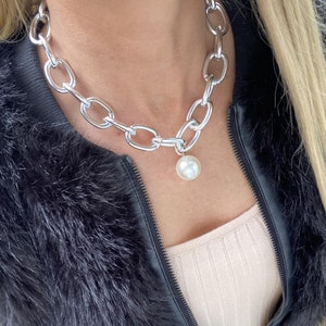 Chunky silver necklaces australia clearance
