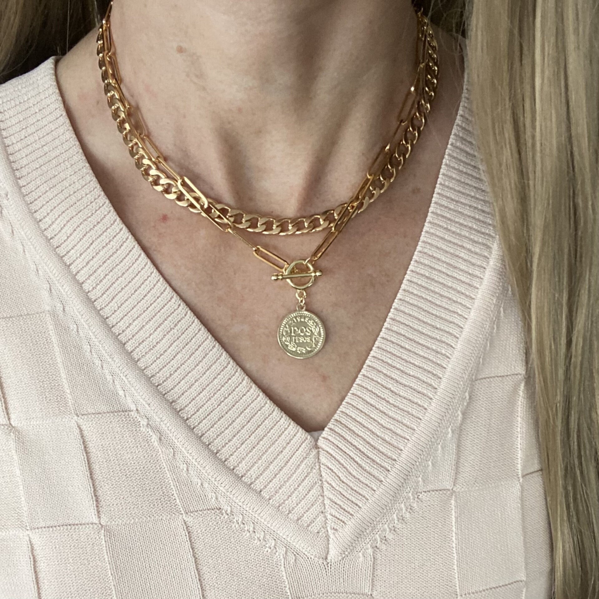 Double Link Gold Chain Etsy Australia