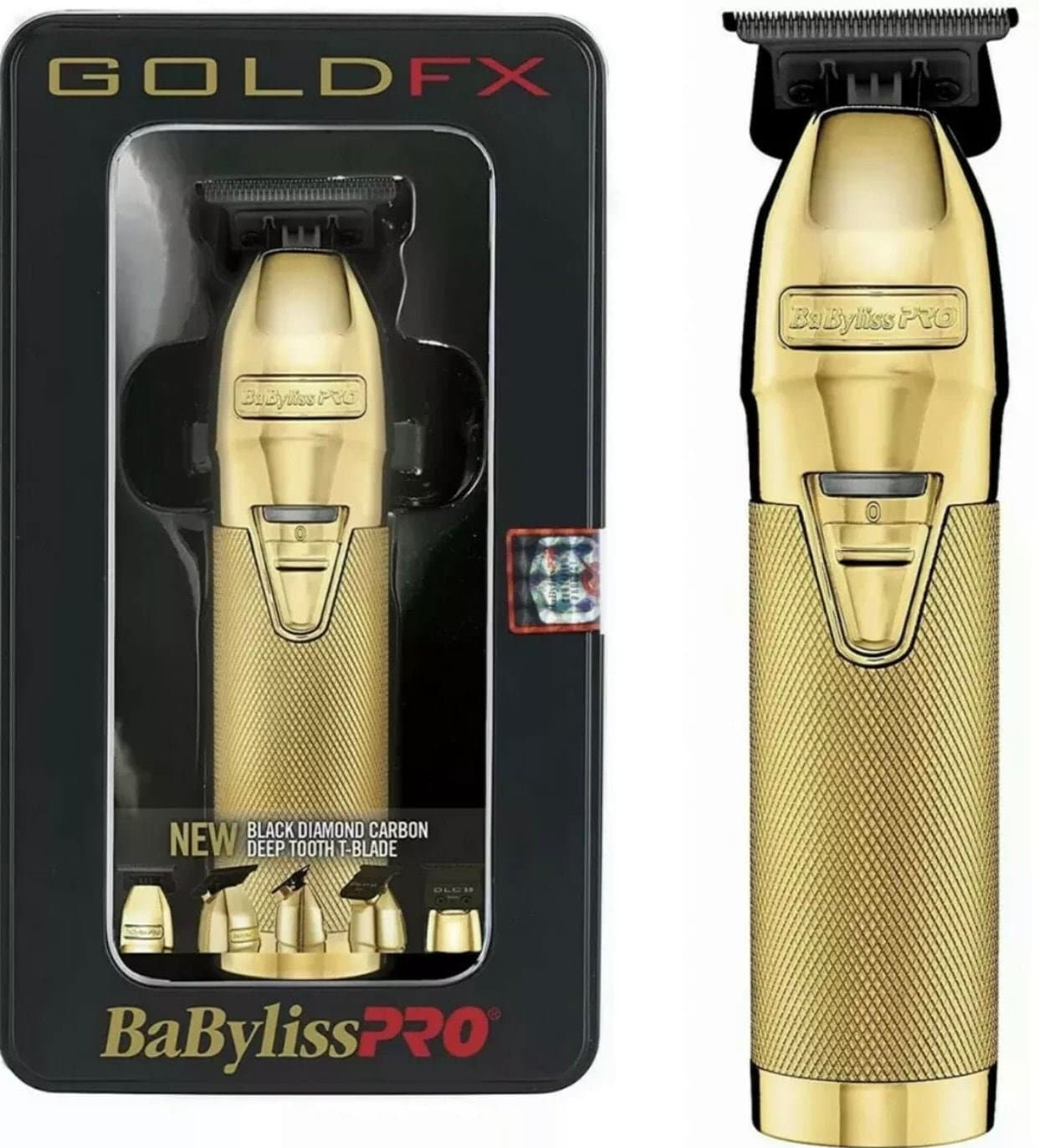 Babyliss Pro Fx787g-db Dlc Gold Fx Exposed Skeletont-blade Outlining Trimmer  New 