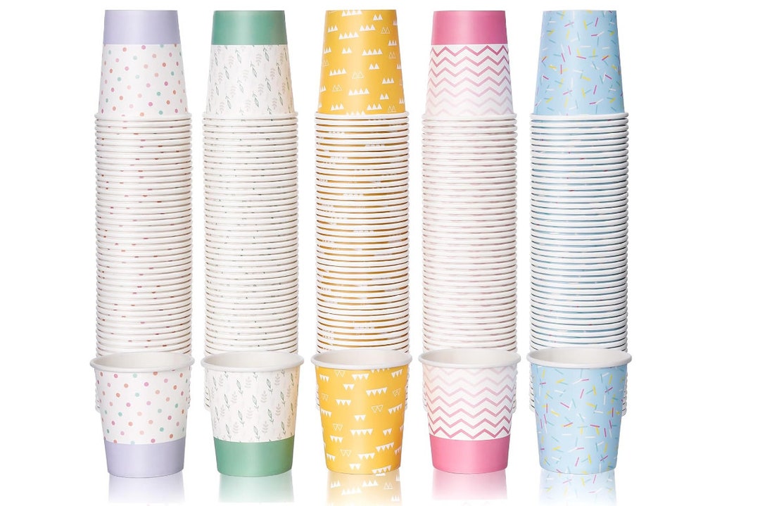 Paper Cups Disposable Bathroom Cups Multicolor Small Etsy