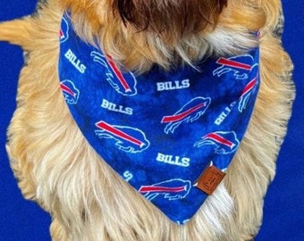 Buffalo Bills Red and Blue Winter Football Reversible Dog Bandana GO BILLS