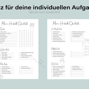 Household checklist Print or fill out digitally Pre-filled or blank PDF Cleaning schedule Cleaning plan in German image 4