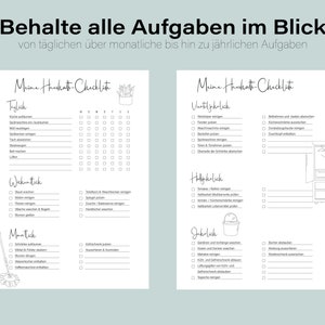 Household checklist Print or fill out digitally Pre-filled or blank PDF Cleaning schedule Cleaning plan in German image 2