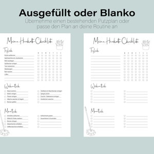 Household checklist Print or fill out digitally Pre-filled or blank PDF Cleaning schedule Cleaning plan in German image 3