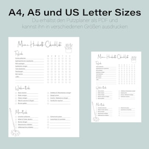 Household checklist Print or fill out digitally Pre-filled or blank PDF Cleaning schedule Cleaning plan in German image 7