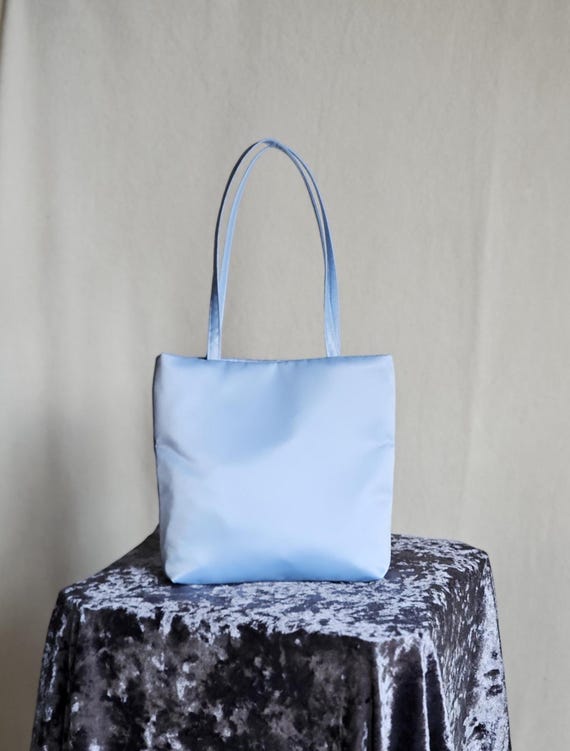 Sky Blue Duchess Satin Small Handbag Bridesmaids Bag