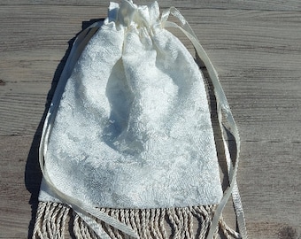 Sac à main de mariage en dentelle ivoire pour mariage