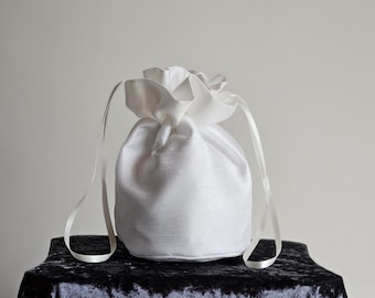Seven Ivory  Embroidered Taffeta bags for Annie