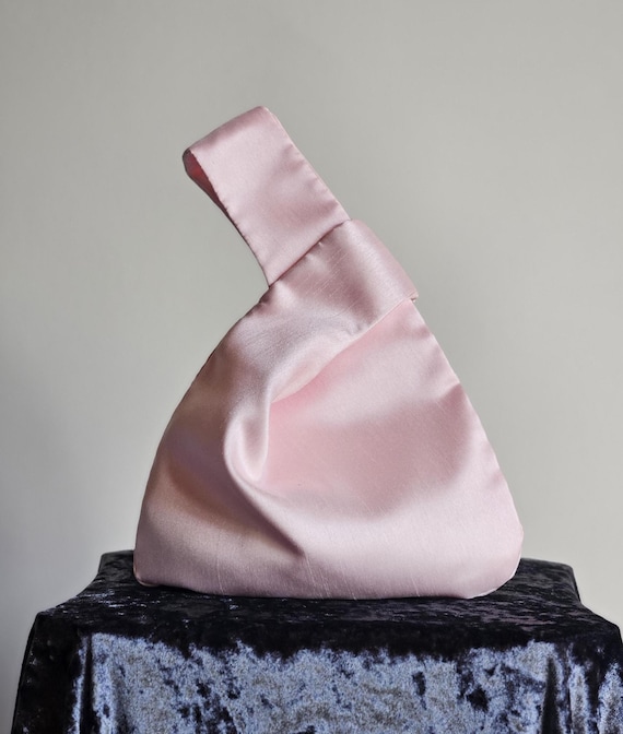 Blush Pink Japanese Knot Bag Small Handbag for Wedding