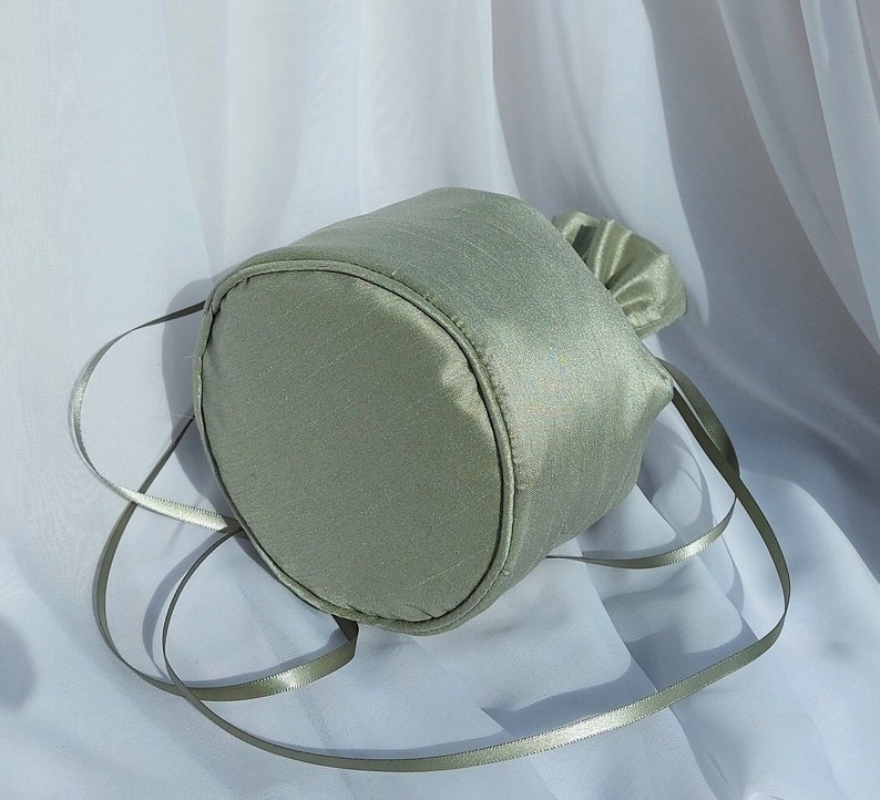 Faux Silk Dolly Bag 16 colours Traditional Drawstring Wedding Bridesmaids Purse Faux Silk Bag Free UK Delivery image 3