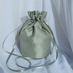 Faux Silk Dolly Bag 16 colours Traditional Drawstring Wedding Bridesmaids Purse Faux Silk Bag Free UK Delivery image 2