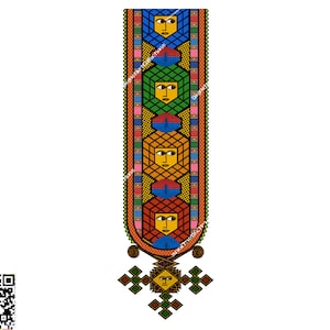Saba Design with Cross | Digital Download | Ethiopian Traditional Cloth Design