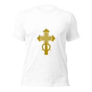 Ethiopian Cross, Coptic Cross, Orthodox Cross Gift for her, Gift for him Unisex t-shirt