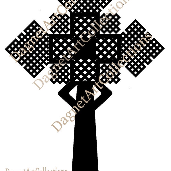 Ethiopian/Eritrean Orthodox Cross, Digital Download, Instant Download, Digital Print