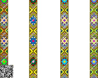 Ethiopian Tilet Pattern, የኢትዮጵያ ጥለት ጥልፍ፣ Oromo pattern፣ African designs instant download